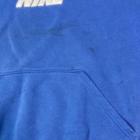 Vintage Nike There Is No Finish Line Blue Hooded Sweatshirt XL 90s - Picture 8 of 10